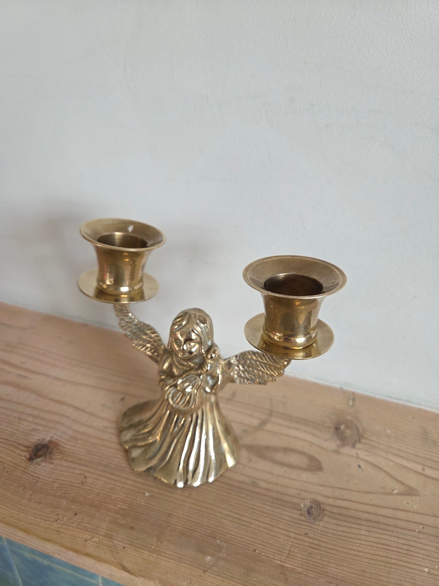 Double Angel Candleholder