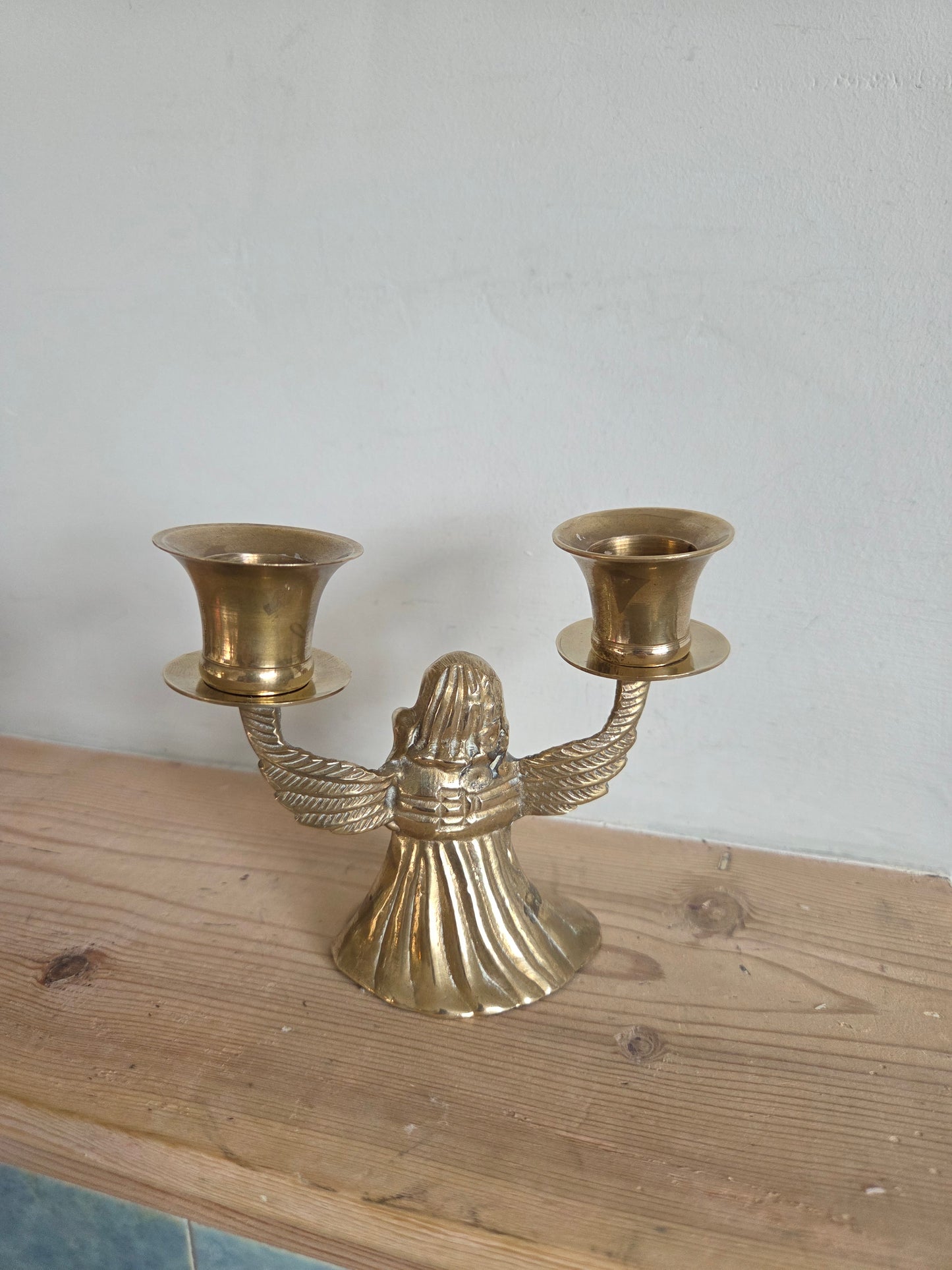 Double Angel Candleholder