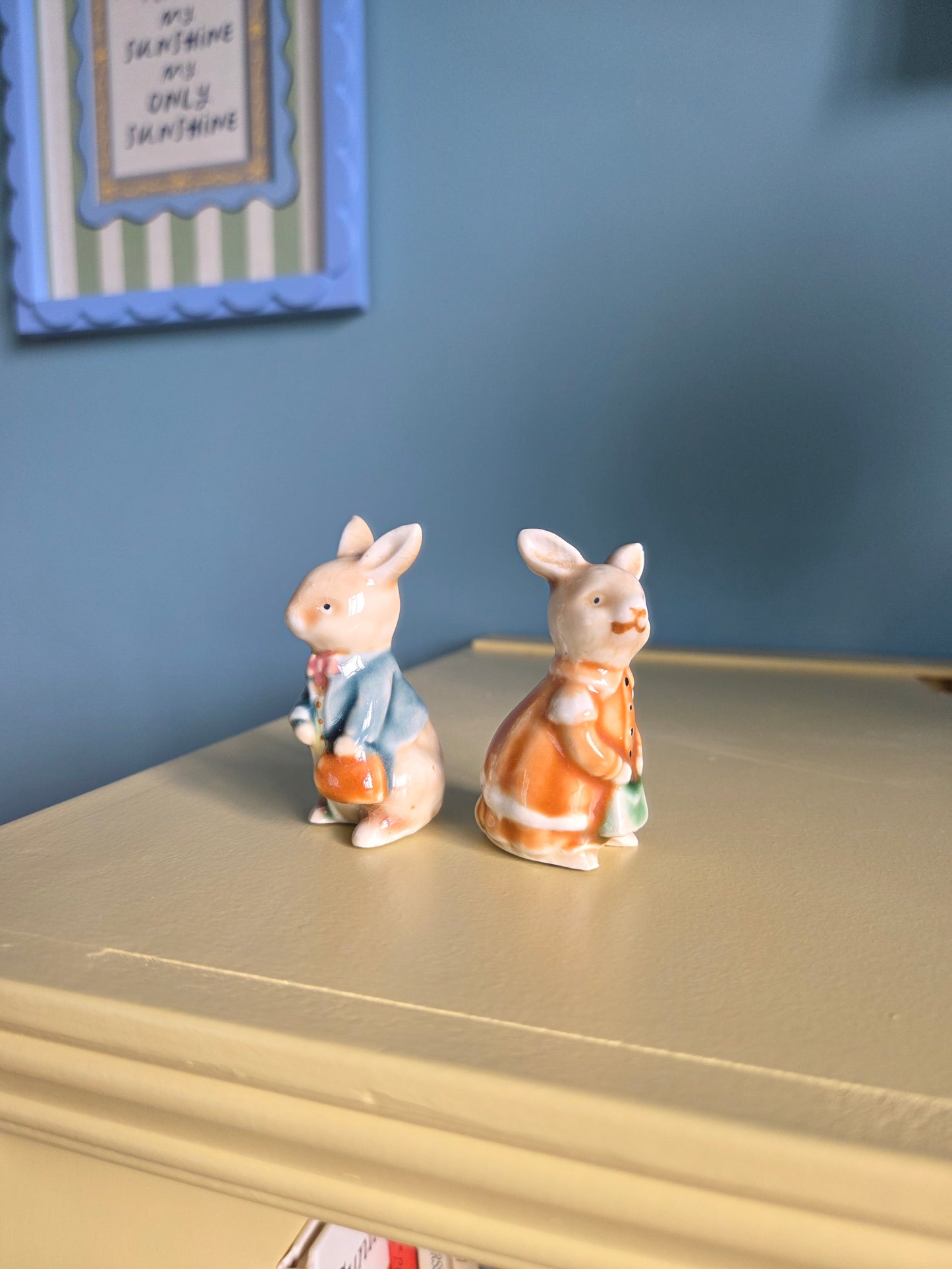 Small Ceramic Bunny Ornaments