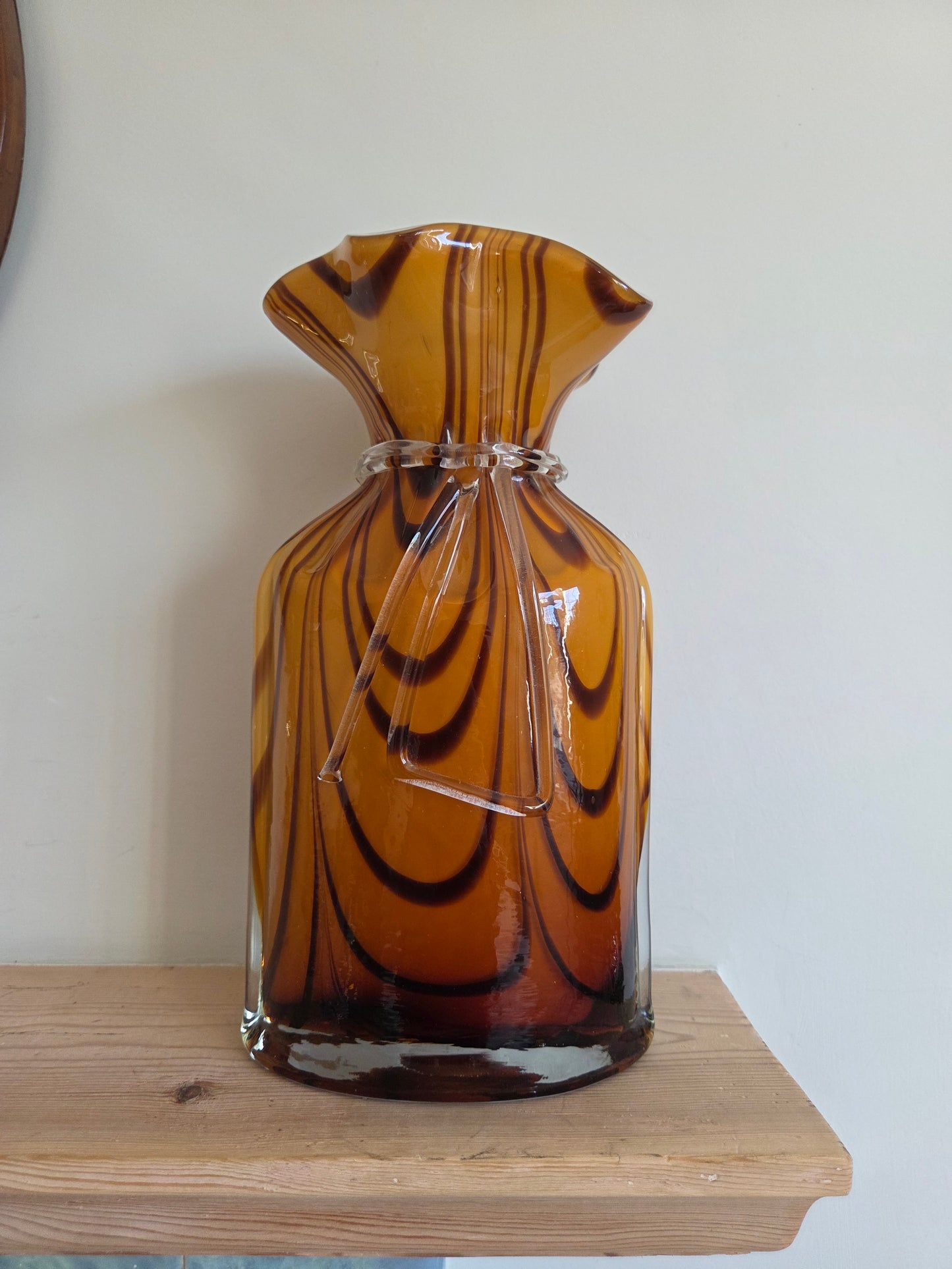 Vintage 70s Glass Vase