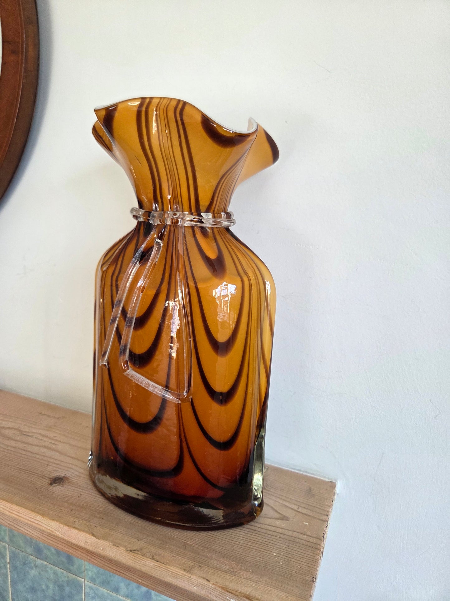 Vintage 70s Glass Vase
