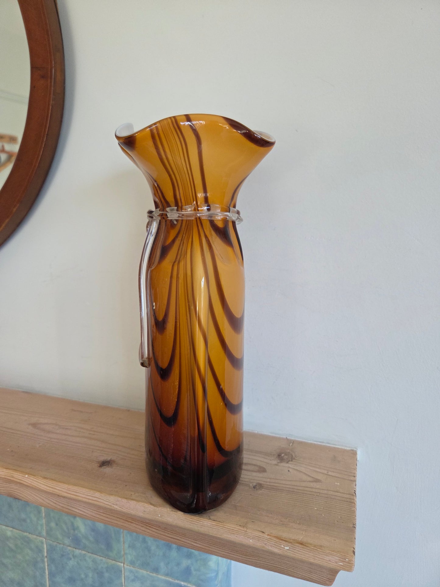 Vintage 70s Glass Vase