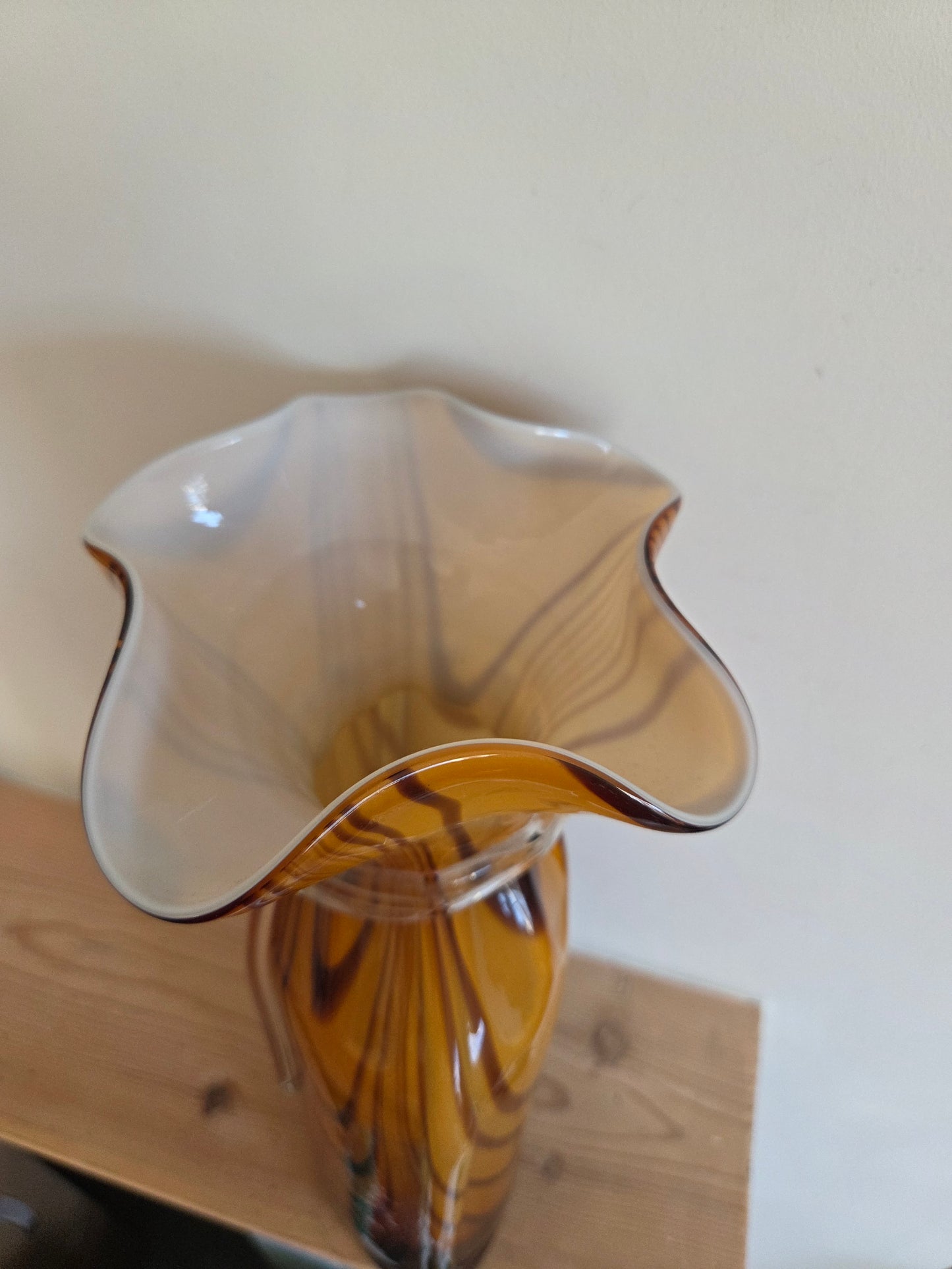 Vintage 70s Glass Vase