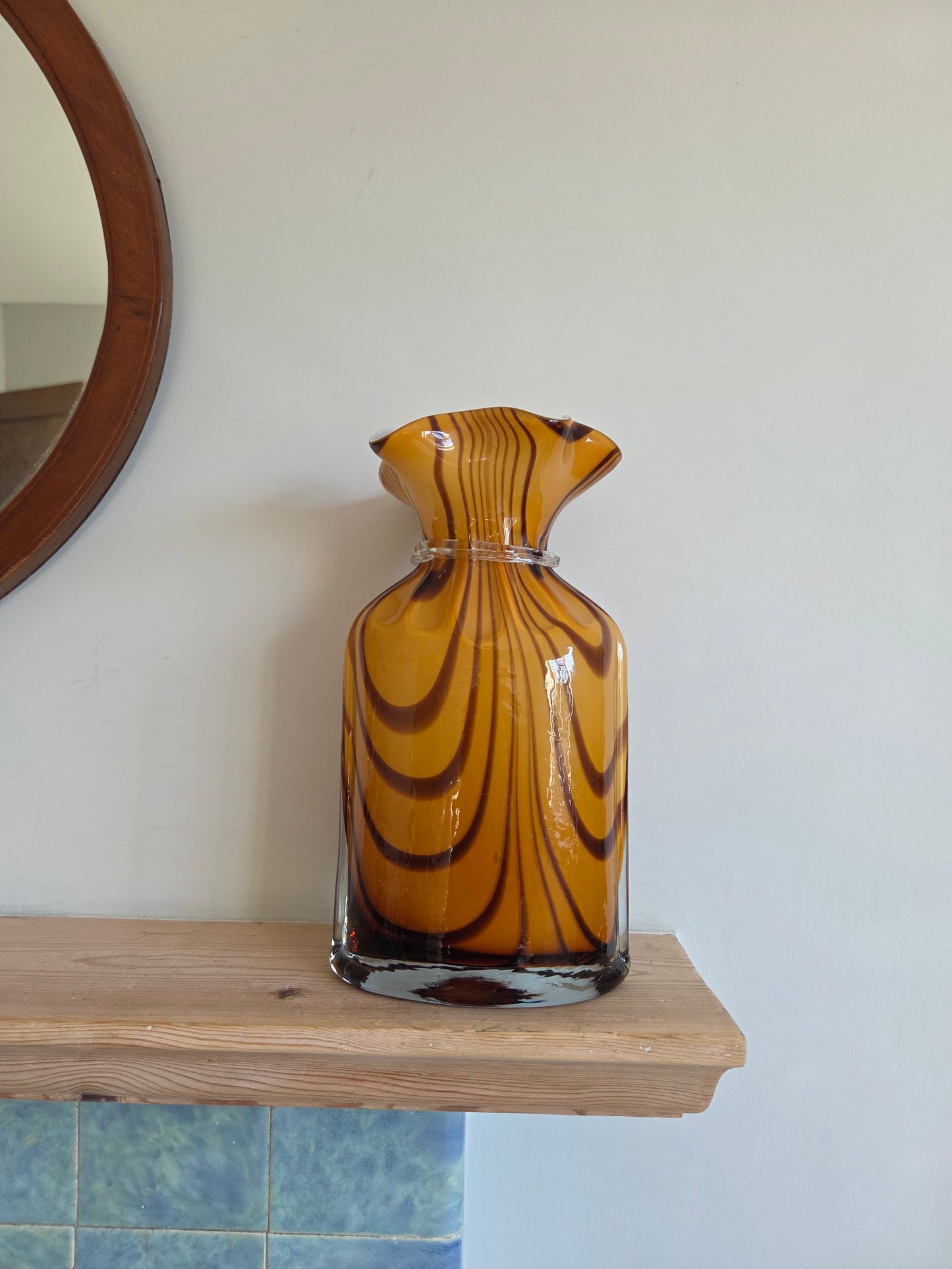 Vintage 70s Glass Vase