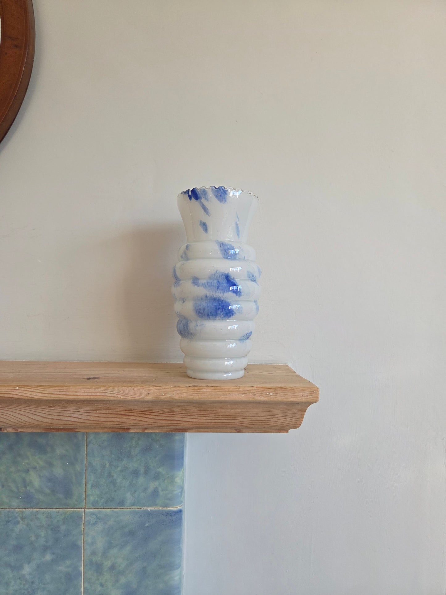 Art Deco Speckle Glass Vase