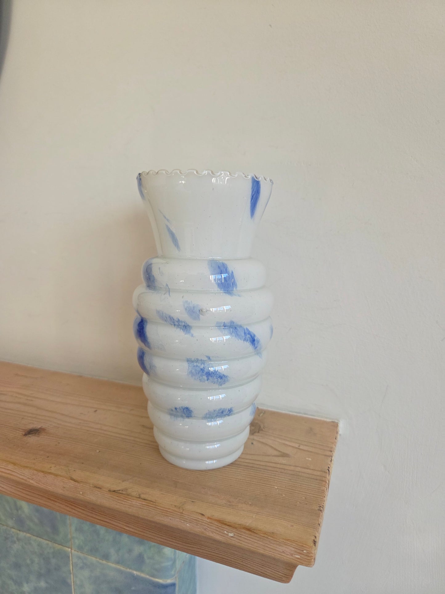 Art Deco Speckle Glass Vase