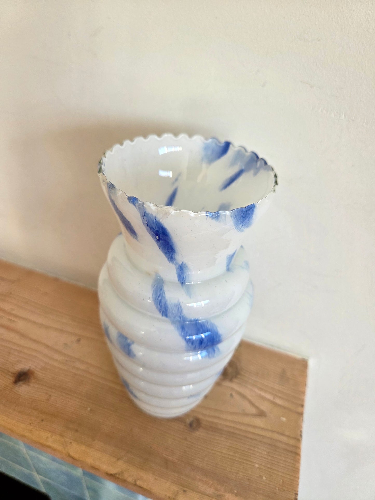 Art Deco Speckle Glass Vase