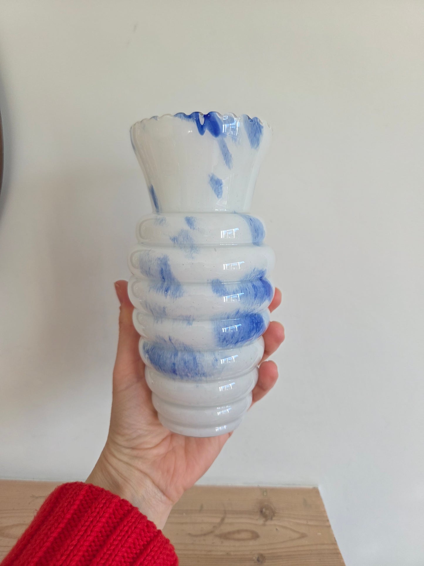 Art Deco Speckle Glass Vase