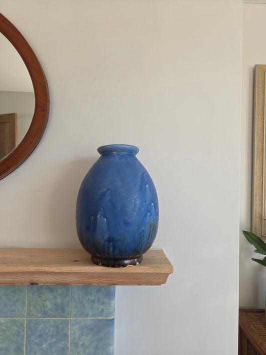 Large Blue Studio Pottery Vase