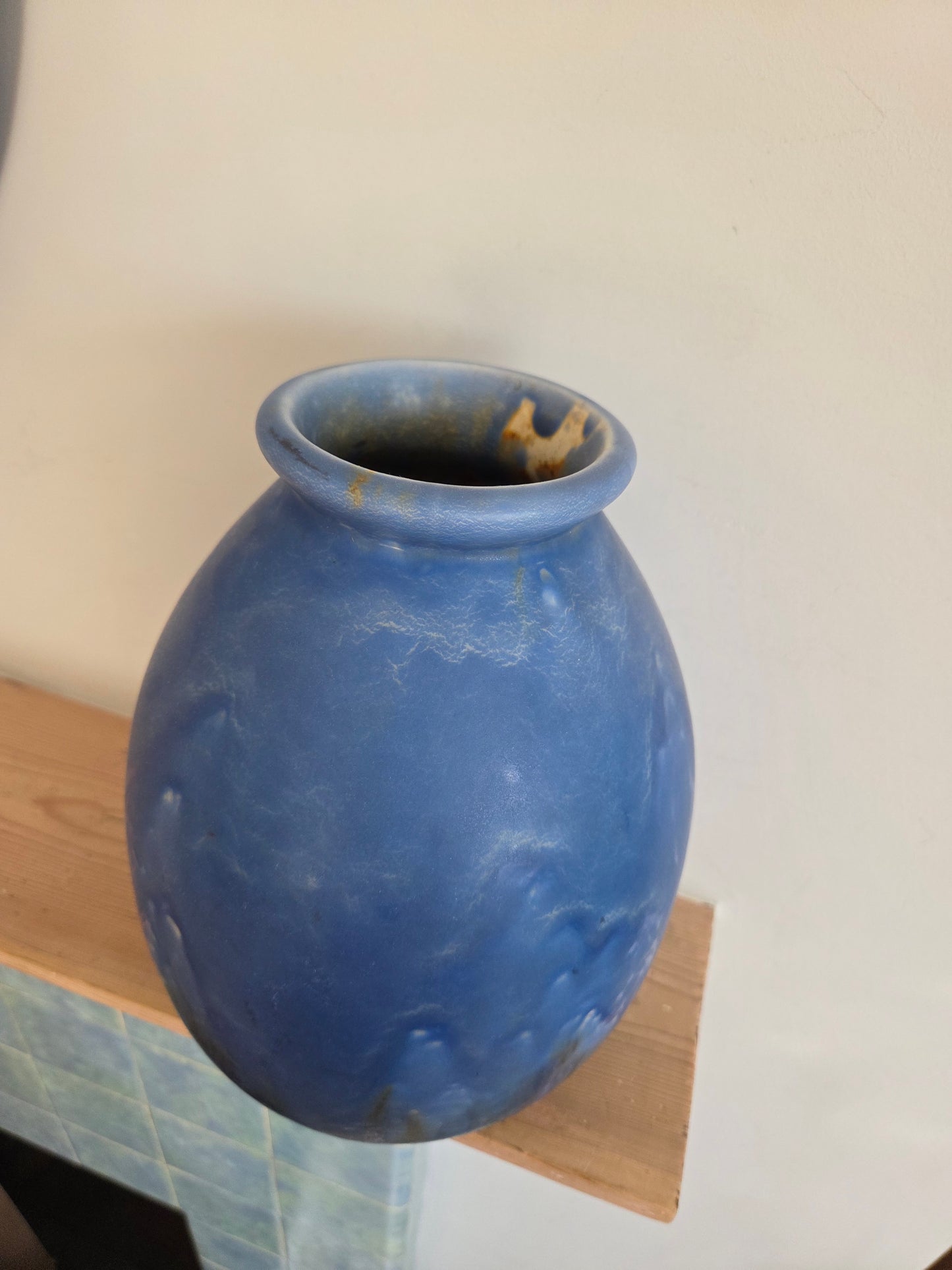 Large Blue Studio Pottery Vase