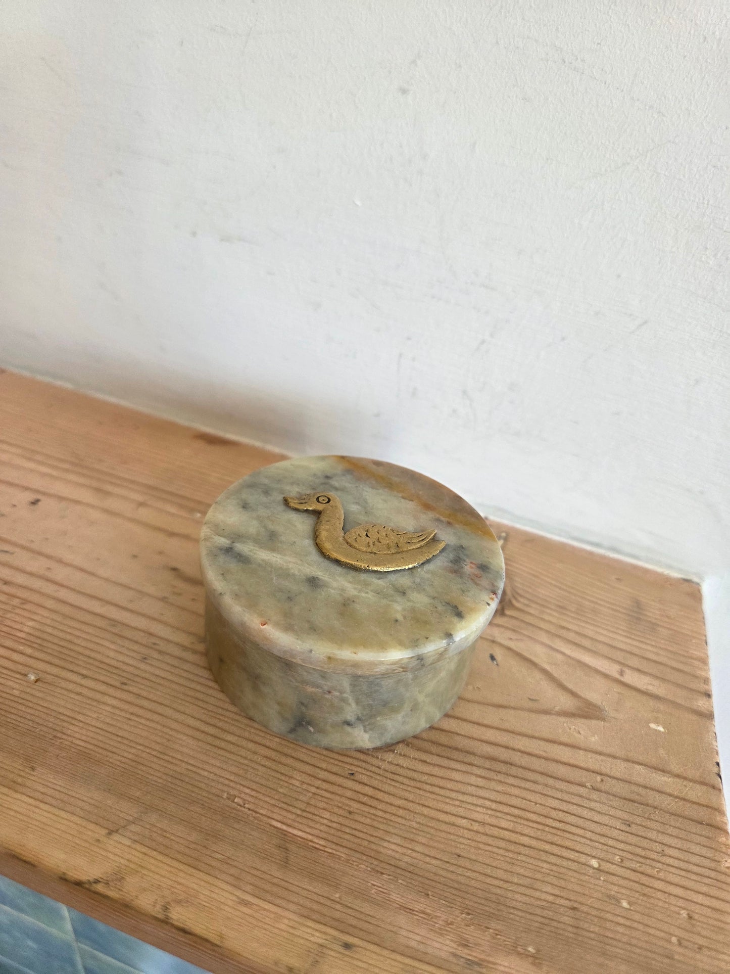 Brass Duck Trinket Pot