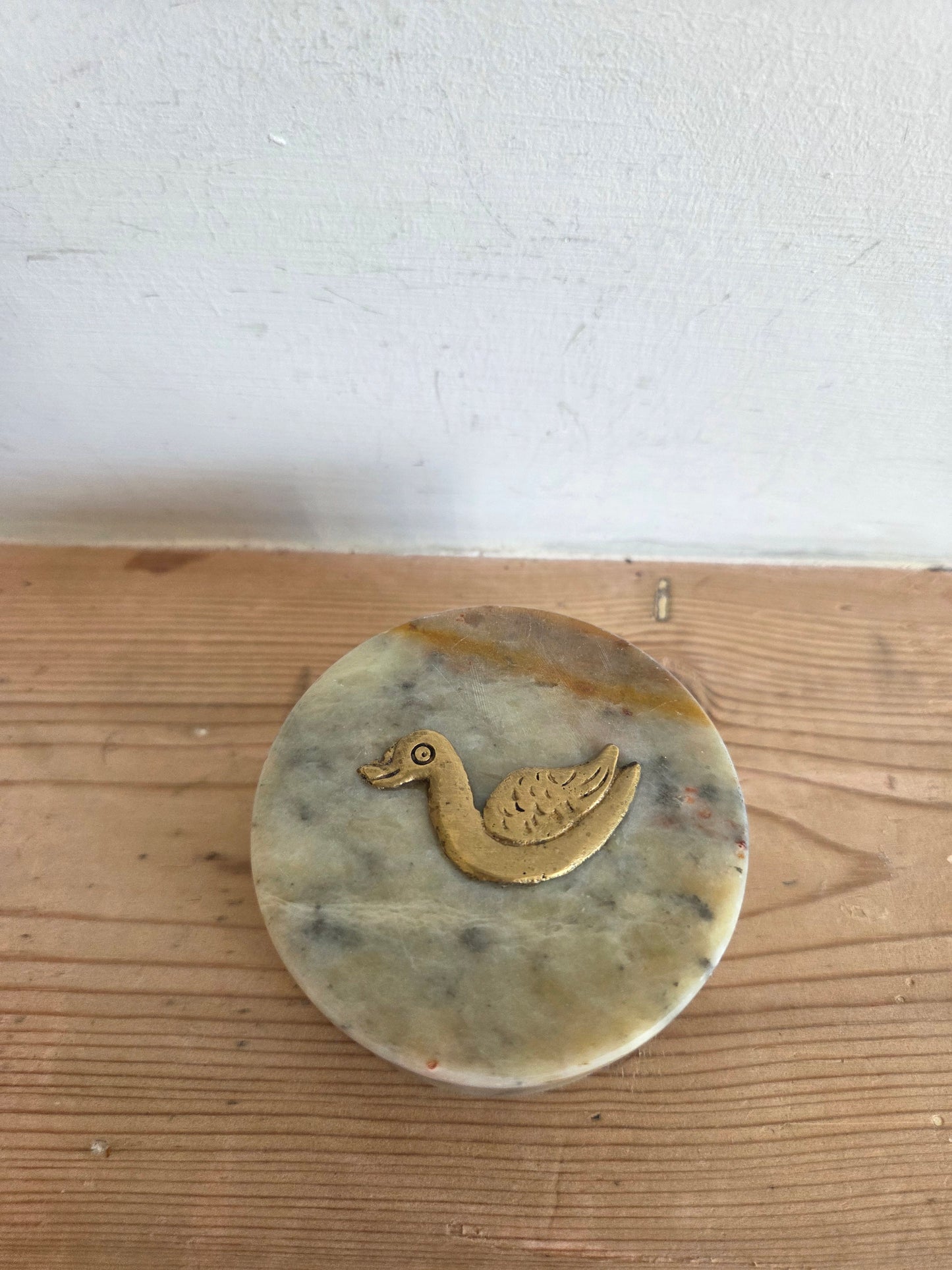 Brass Duck Trinket Pot