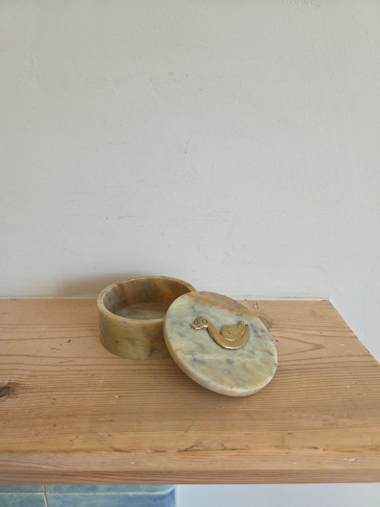 Brass Duck Trinket Pot