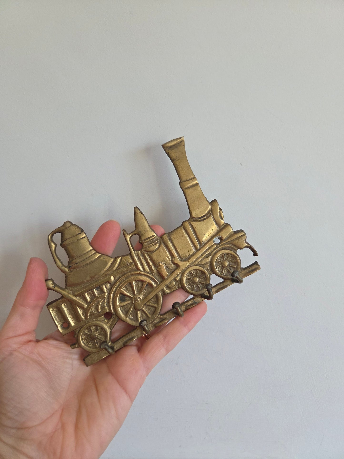 Vintage Brass Train Hooks
