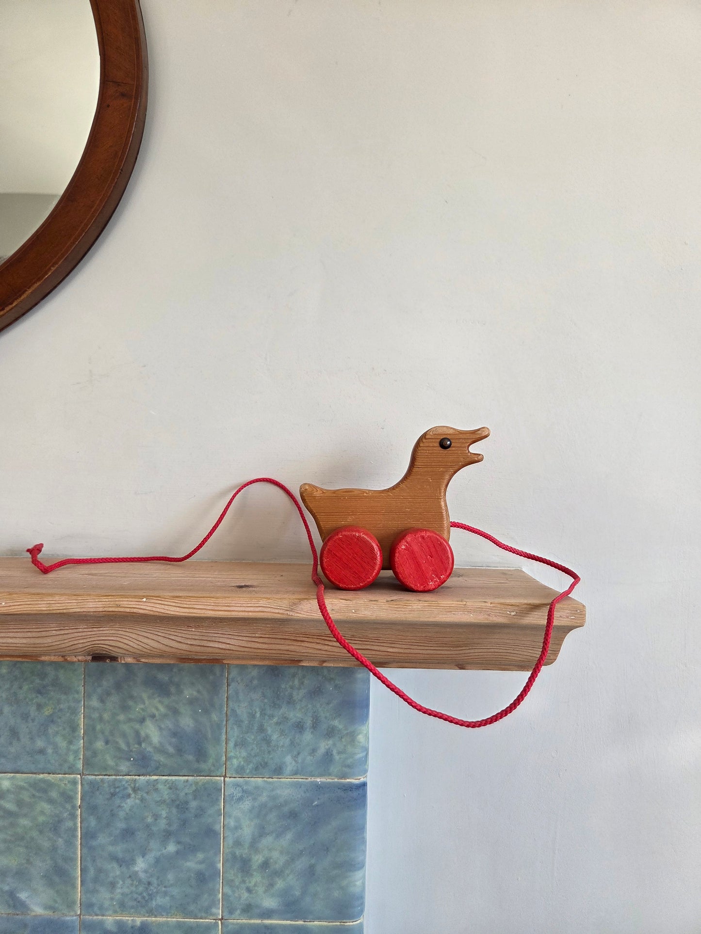 Vintage Wooden Pull-Along Duck