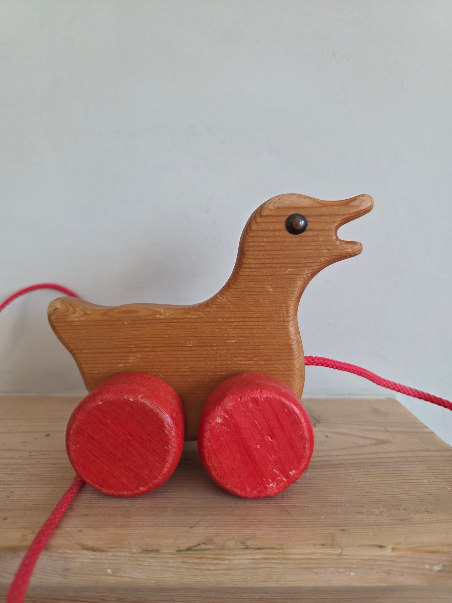Vintage Wooden Pull-Along Duck