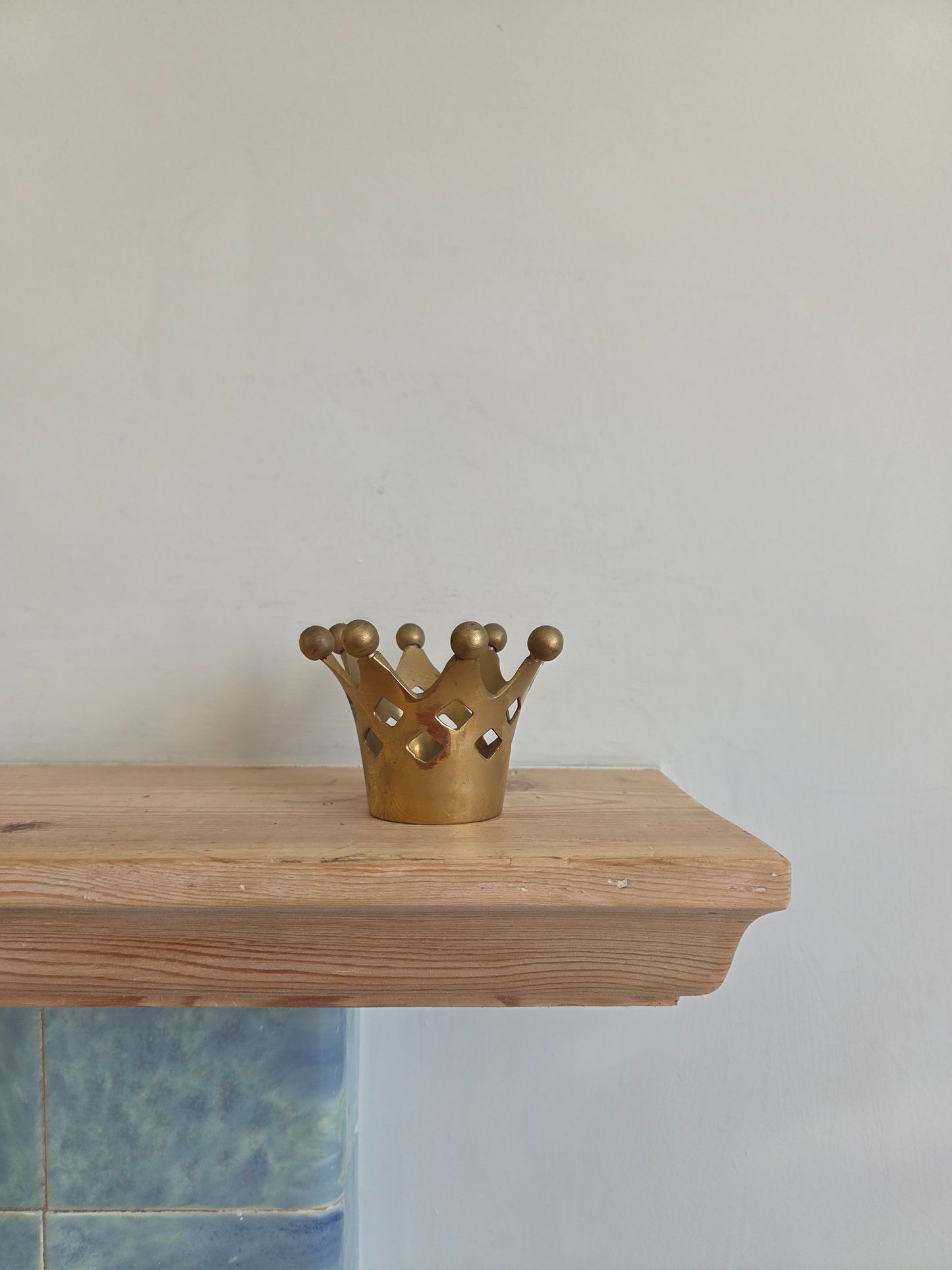 Brass Crown Tealight Holder