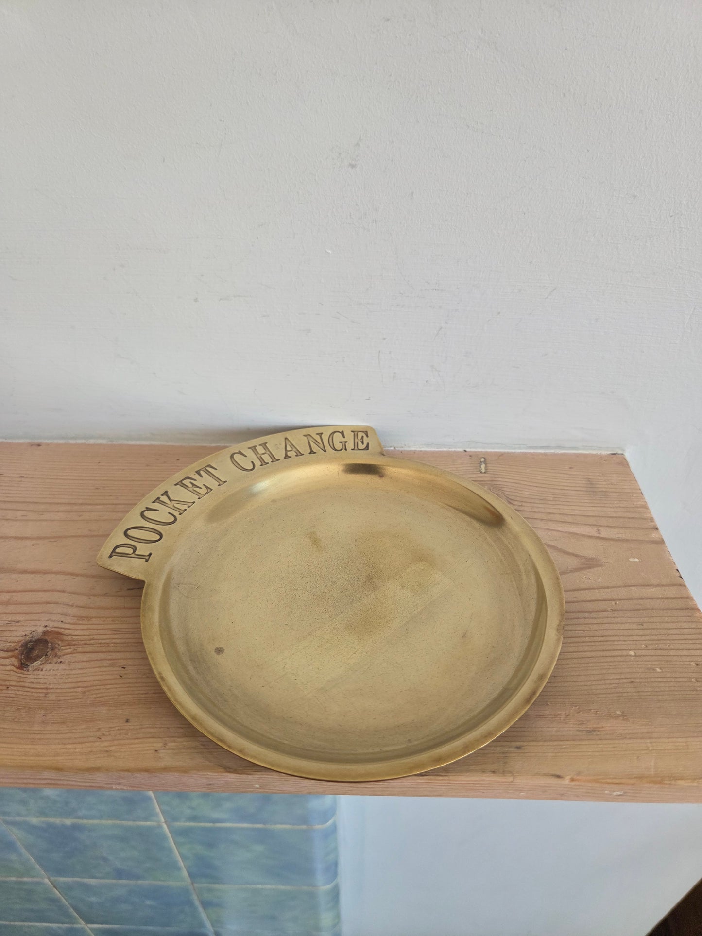 Vintage Brass Pocket Change Tray