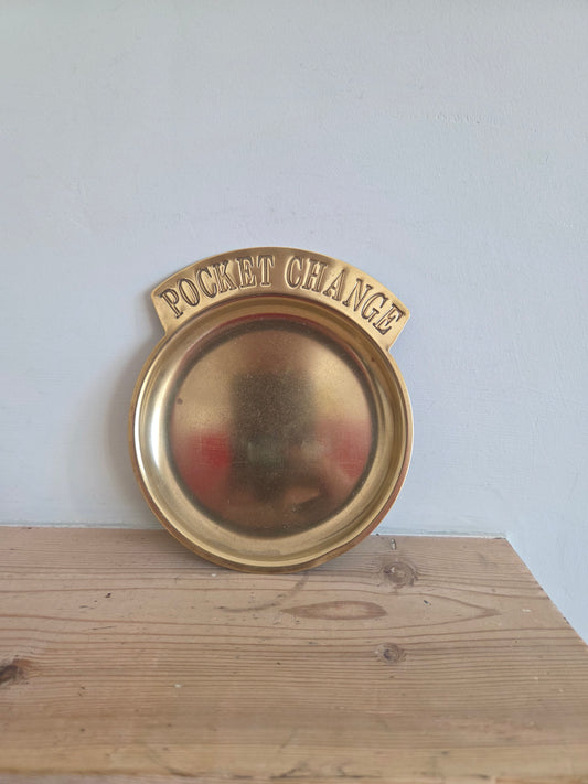 Vintage Brass Pocket Change Tray