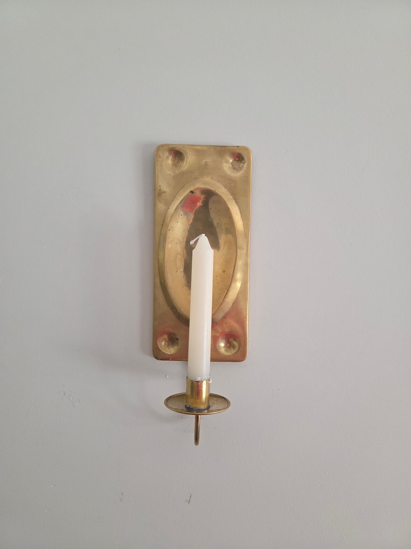 Vintage Brass Swedish Candle Sconce