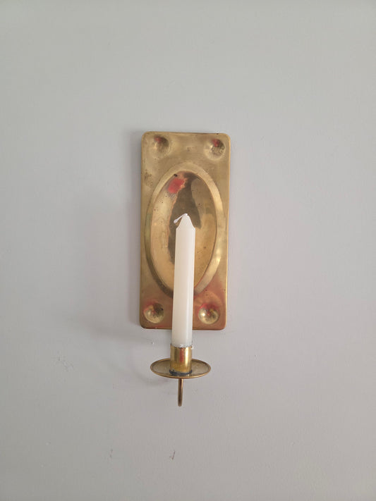 Vintage Brass Swedish Candle Sconce