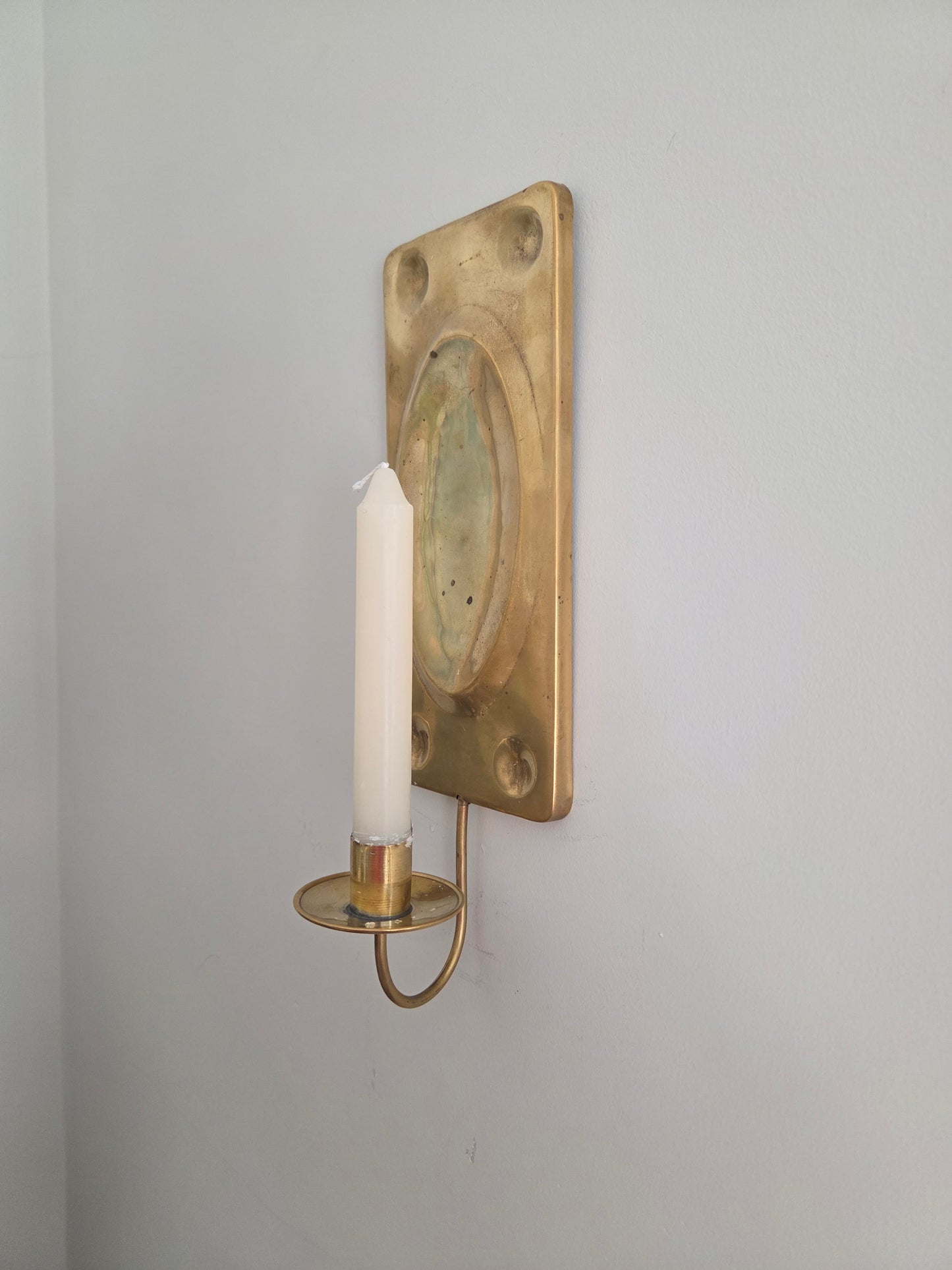 Vintage Brass Swedish Candle Sconce