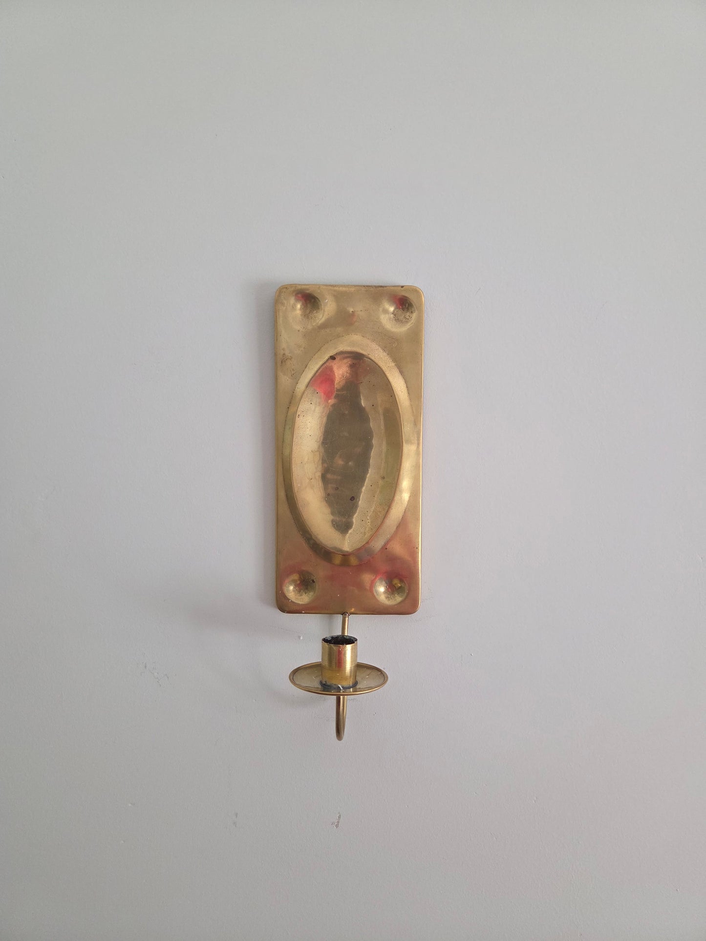 Vintage Brass Swedish Candle Sconce