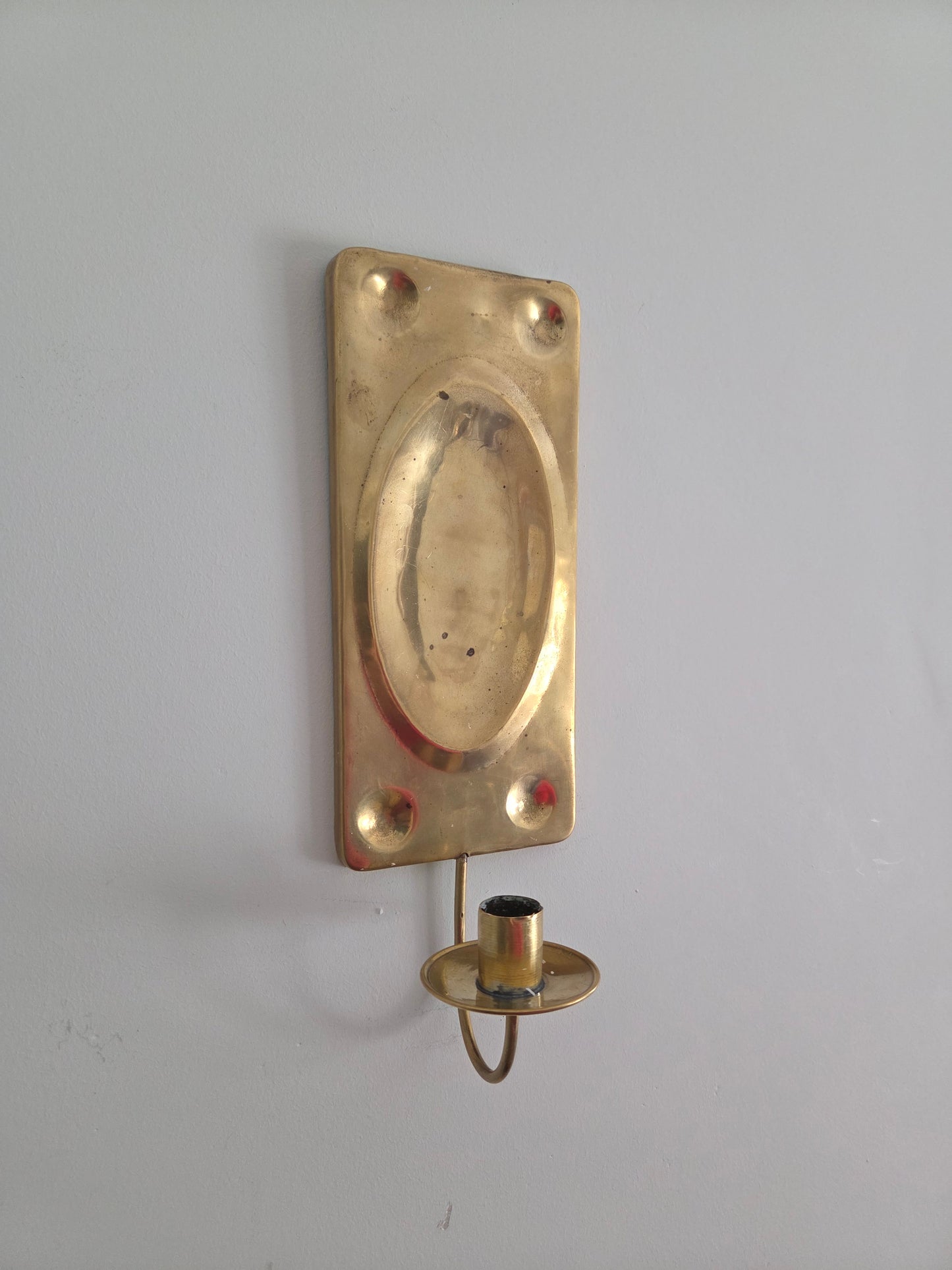 Vintage Brass Swedish Candle Sconce