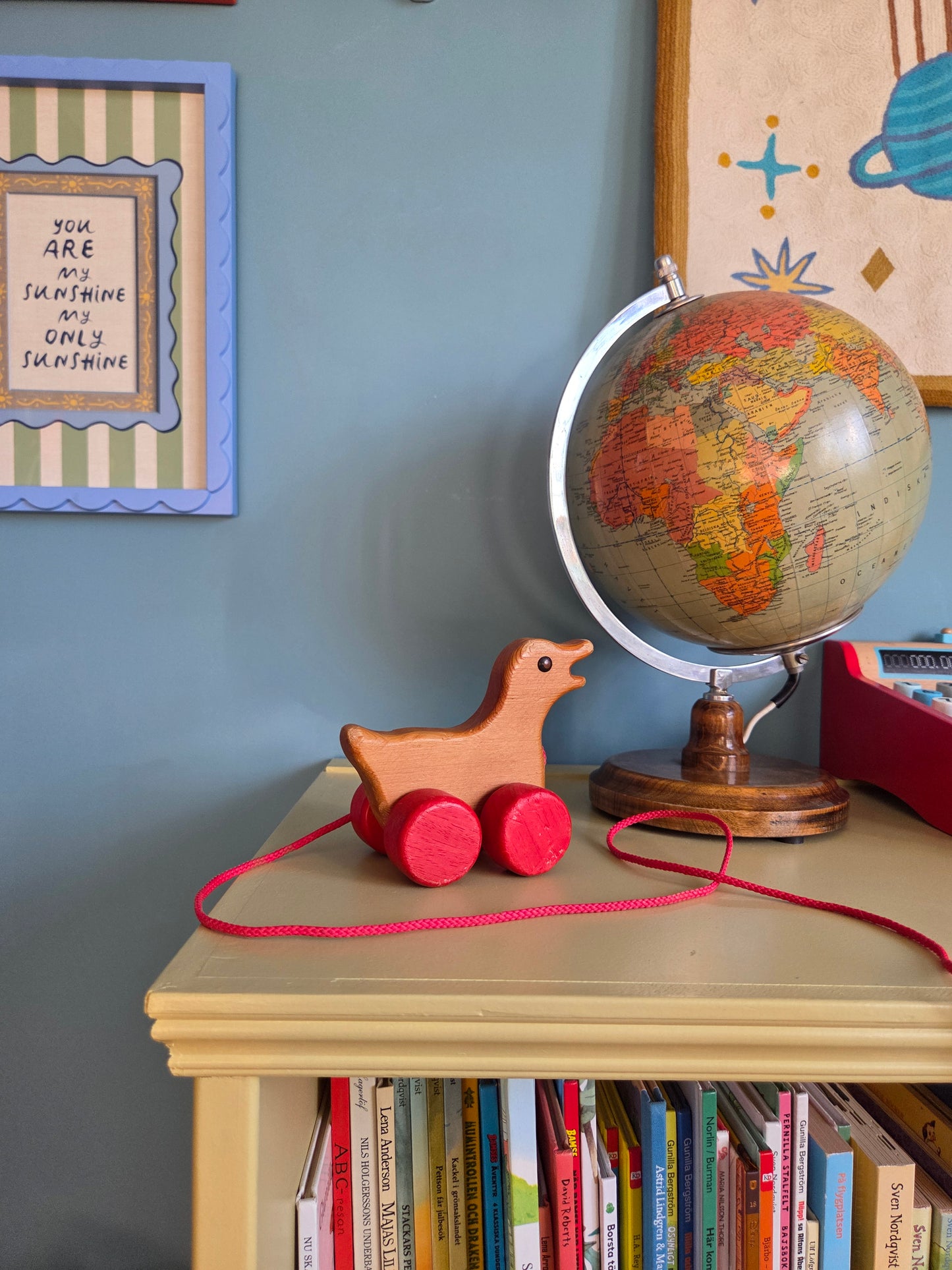 Vintage Wooden Pull-Along Duck