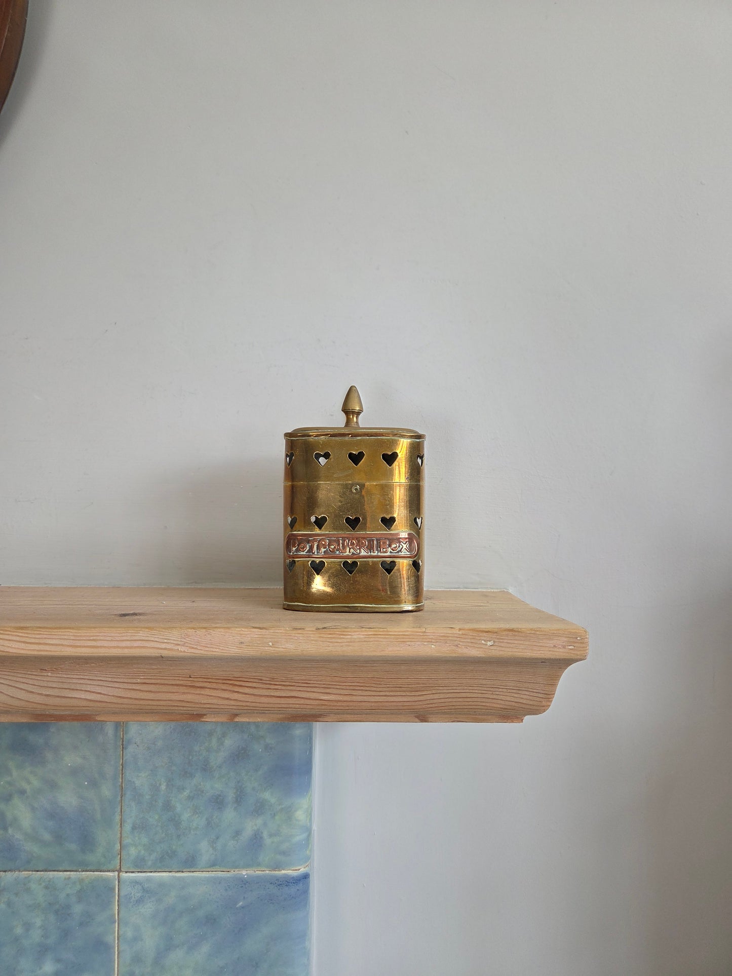 Vintage Brass Pot Pourri Box