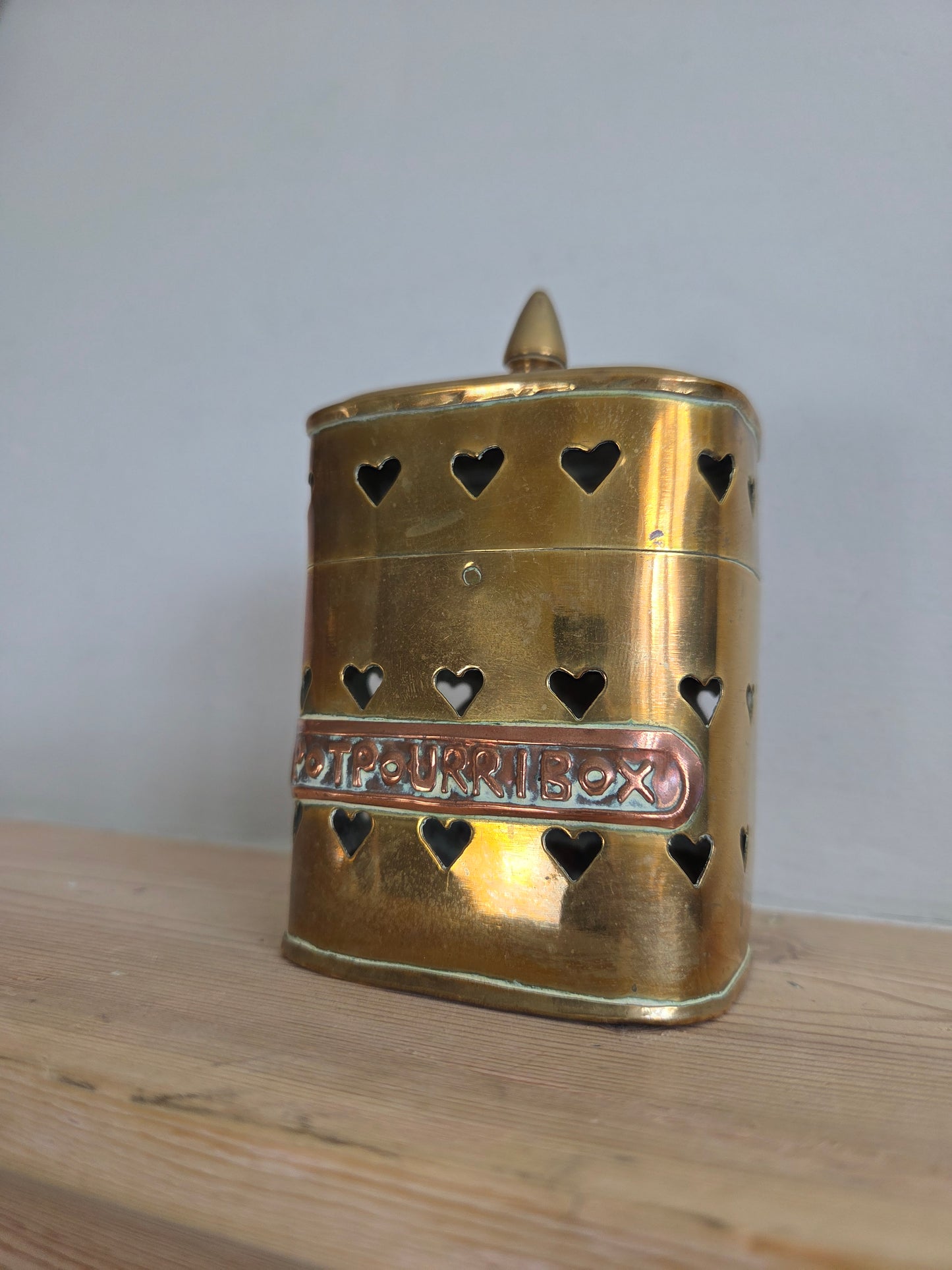 Vintage Brass Pot Pourri Box