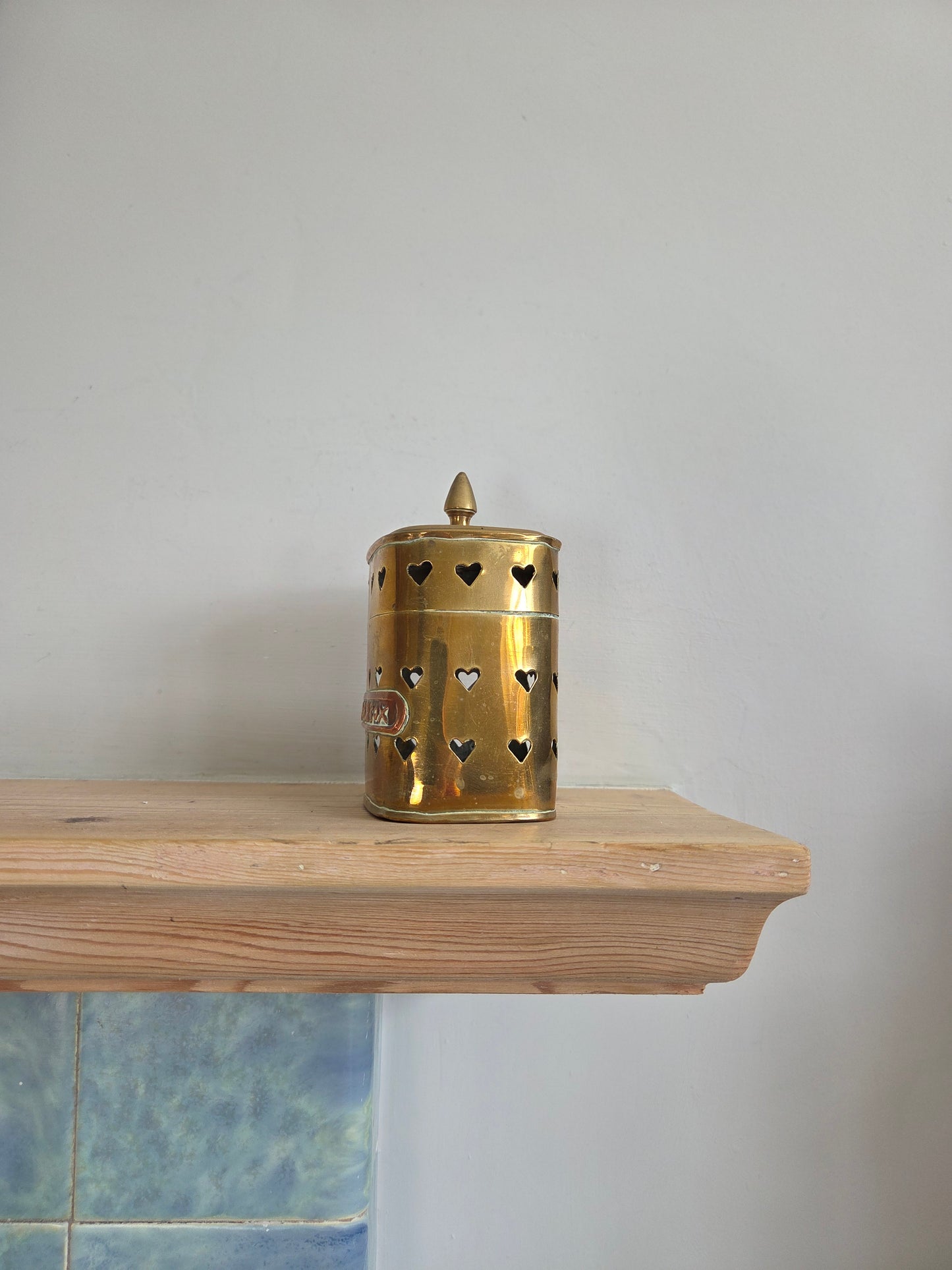 Vintage Brass Pot Pourri Box