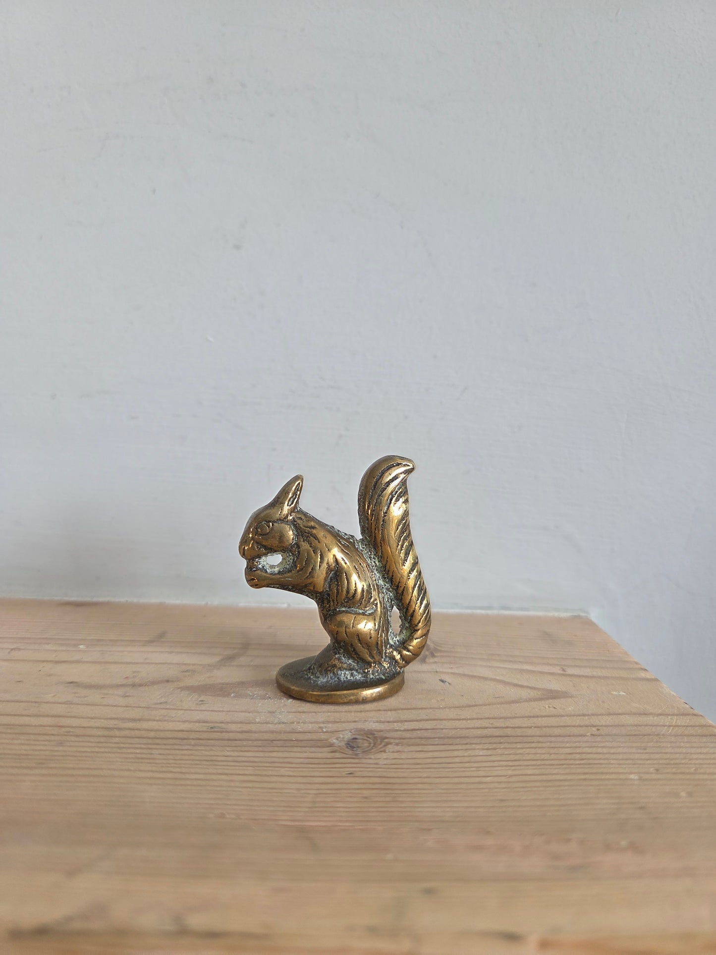 Vintage Brass Squirrel Ornament