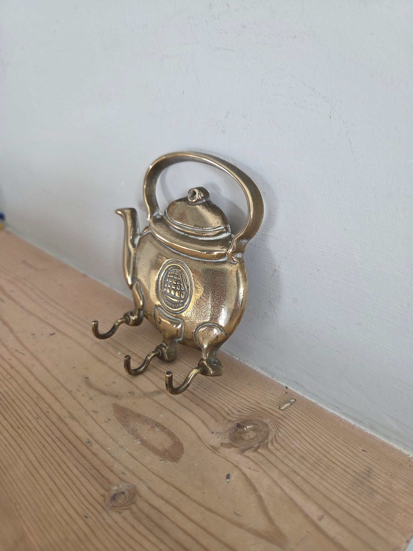 Vintage Brass Teapot Hooks