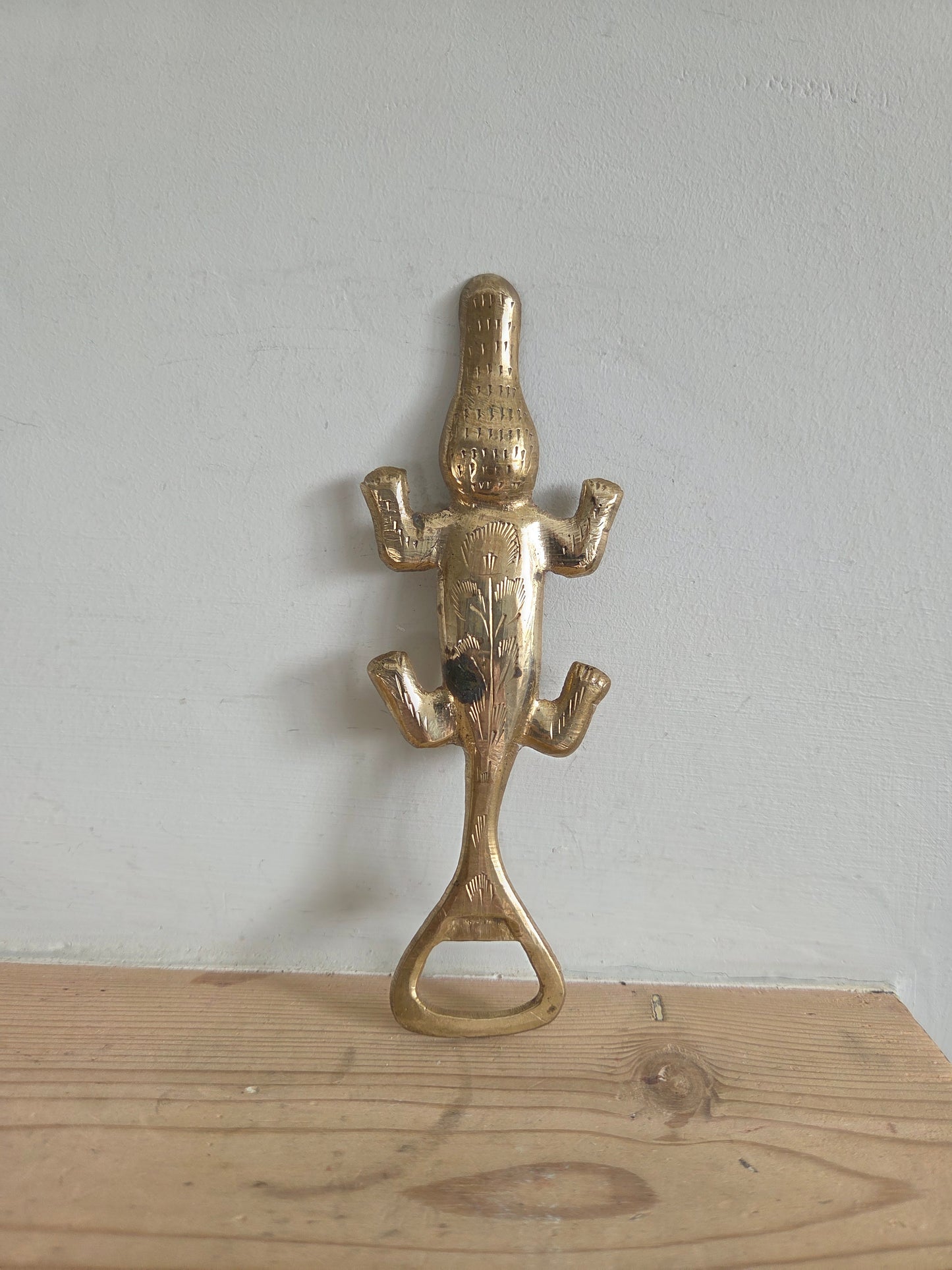 Brass Crocodile Bottle Opener