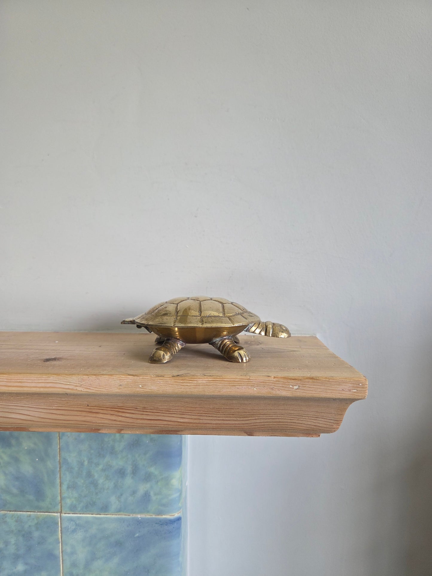 Vintage Brass Turtle Trinket Dish