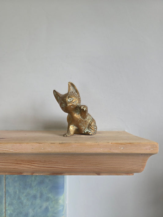 Brass Kitten Ornament