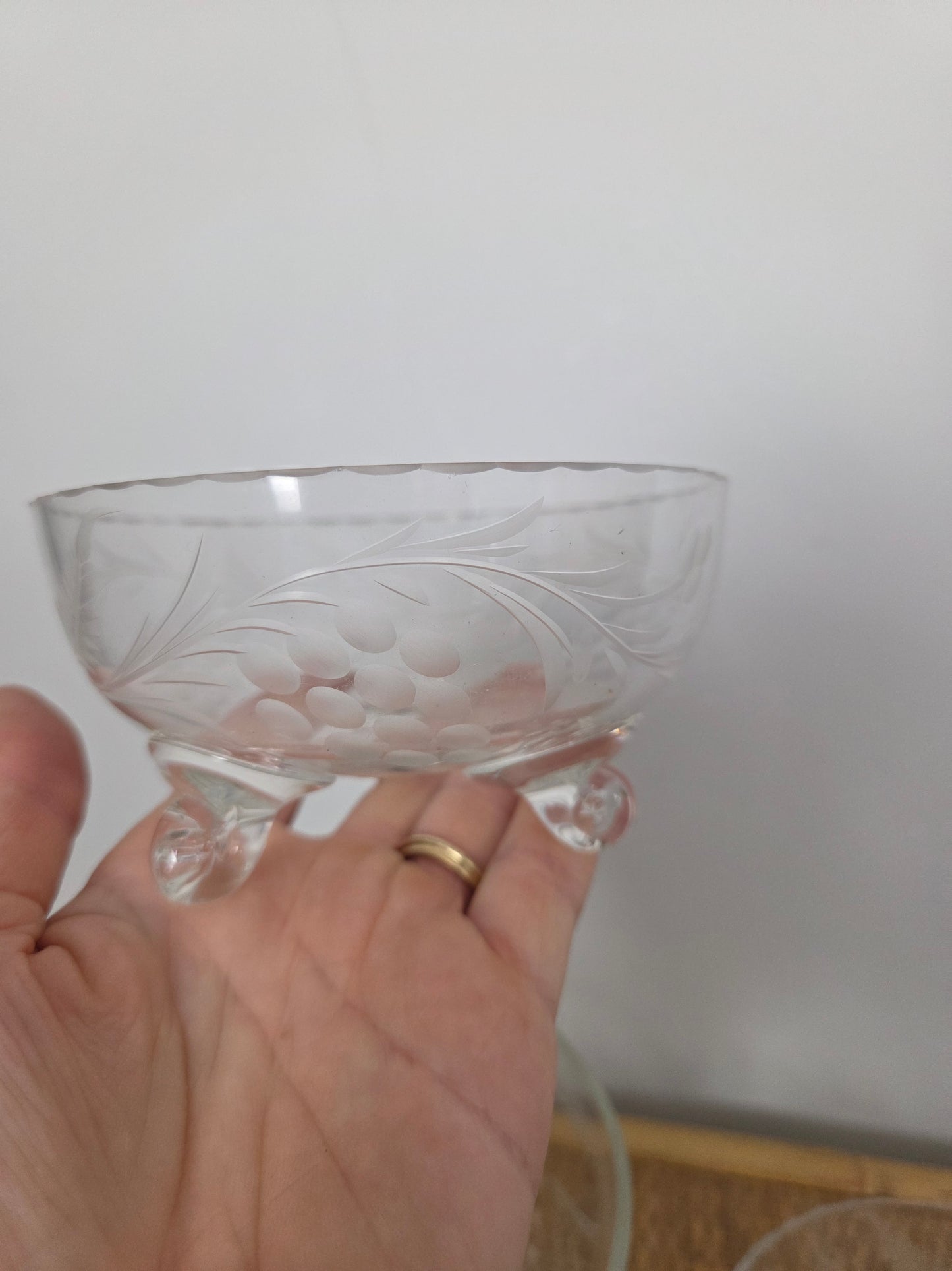 Vintage Glass Dessert Bowl Set