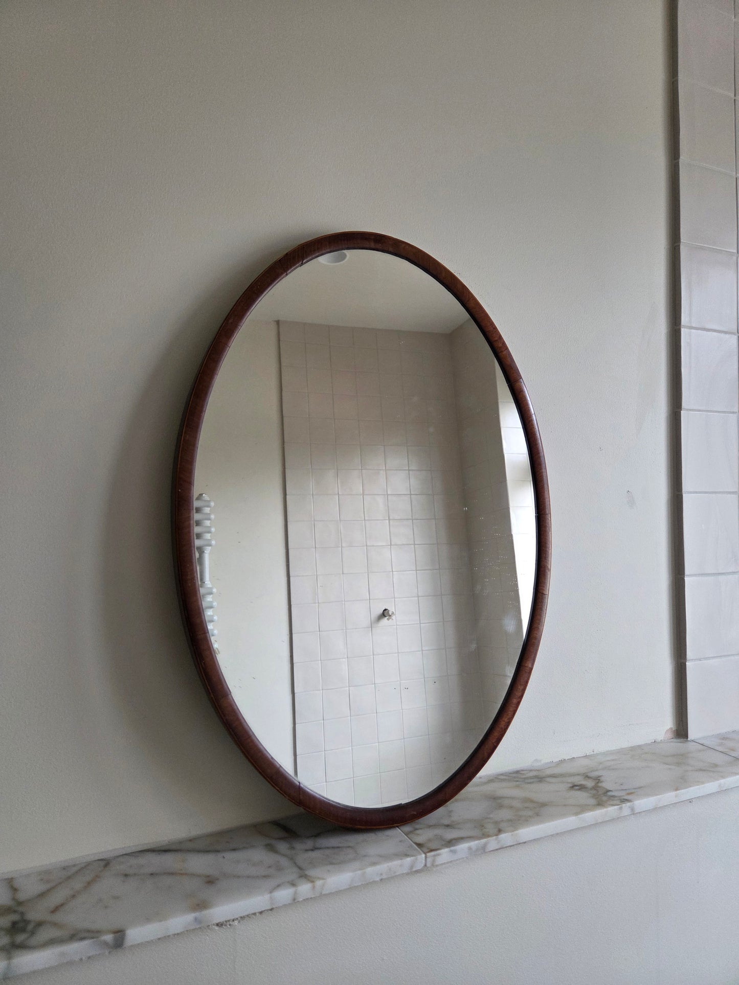 Small Vintage Oval Mirror