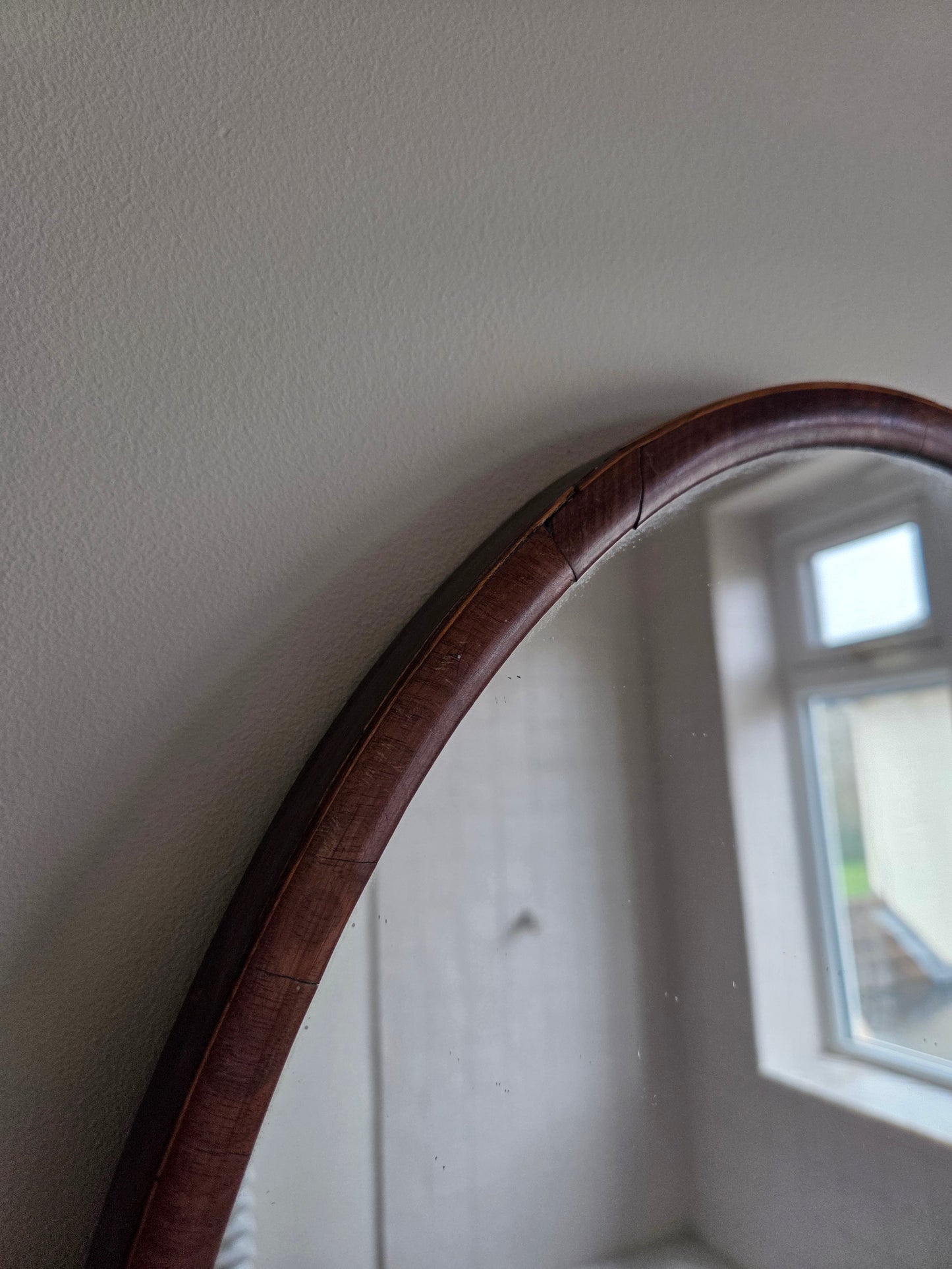 Small Vintage Oval Mirror