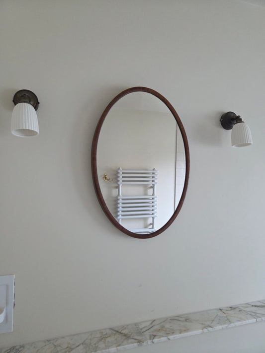 Small Vintage Oval Mirror