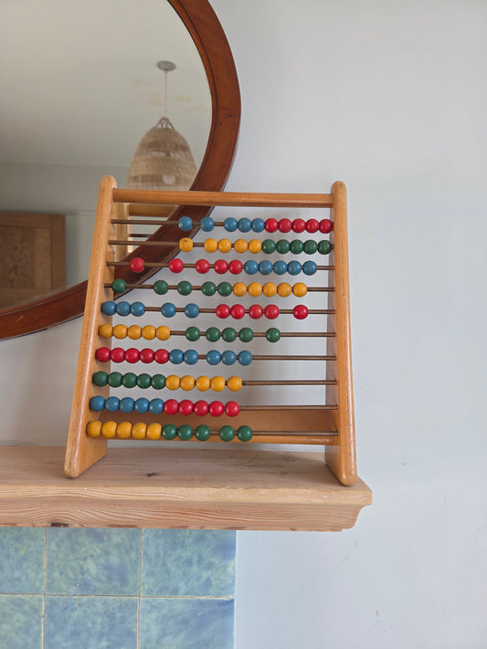 Vintage Child's Abacus Nursery Decor