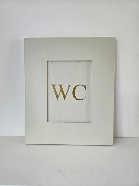 Vintage WC Toilet Door Sign