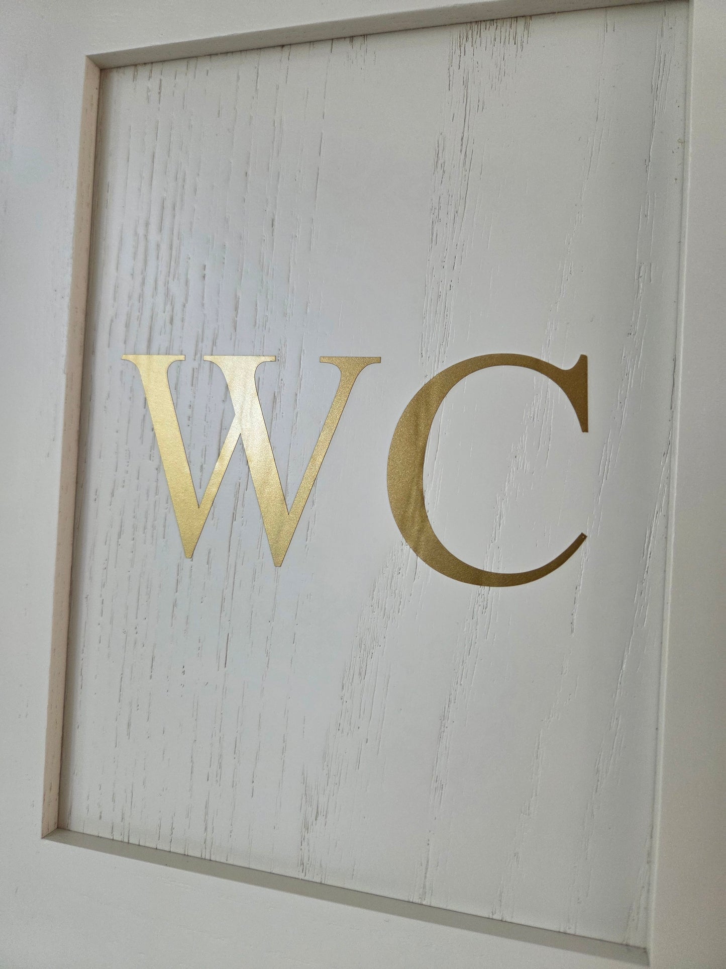 Vintage WC Toilet Door Sign