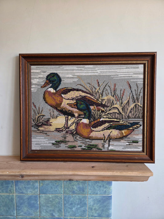 Vintage Tapestry of Ducks