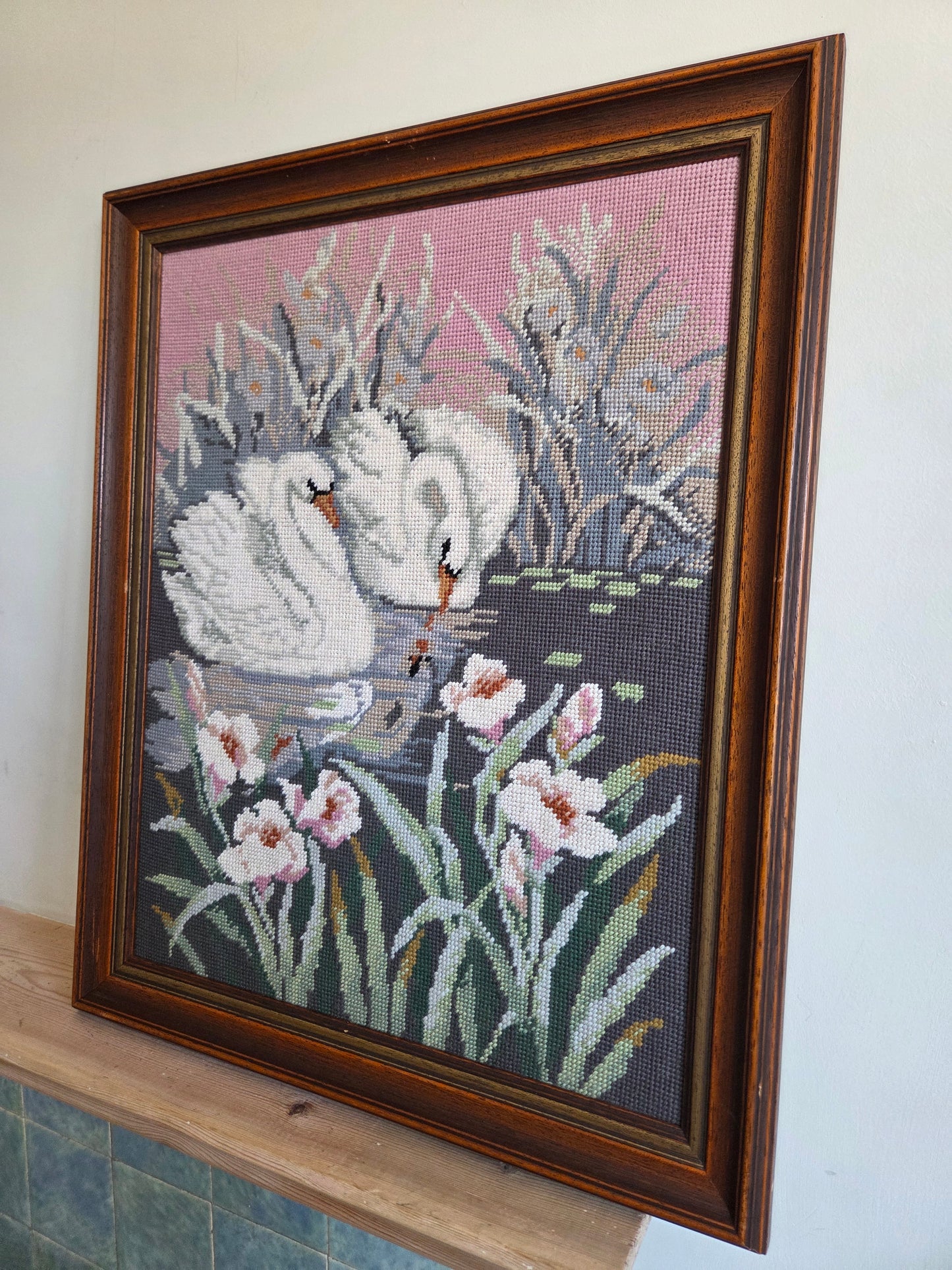 Pink Swan Tapestry