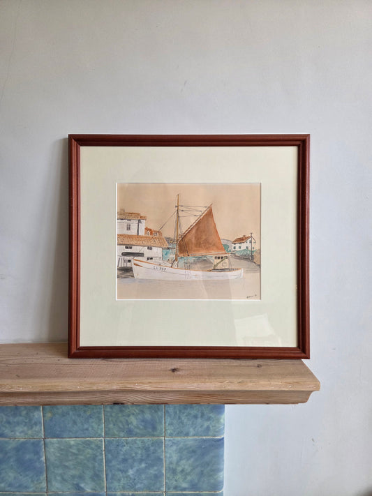 Vintage Swedish Watercolour Painting - Signed Helmer 1951