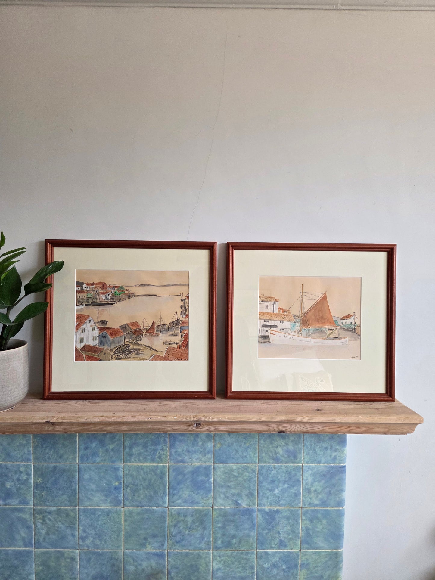 Vintage Swedish Watercolour Painting - Signed Helmer 1950