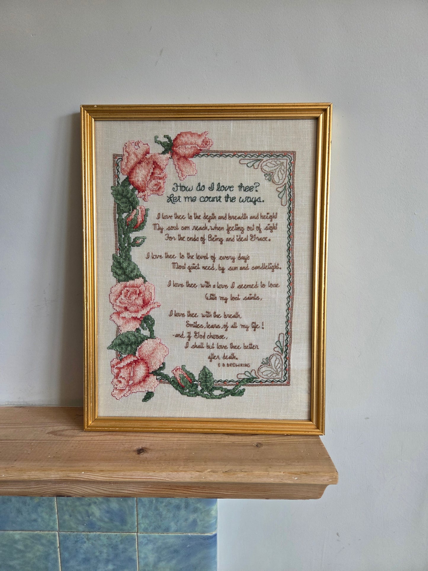 How Do I Love Thee Embroidery