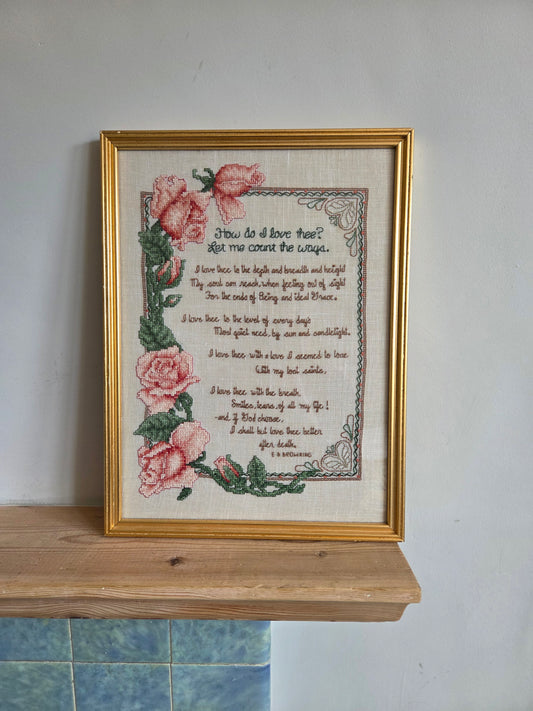 How Do I Love Thee Embroidery